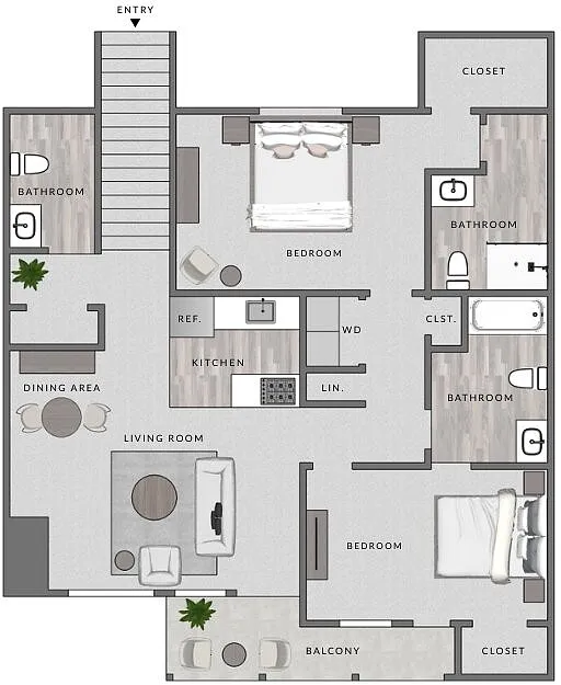 Floor plan B2 - 2X2
