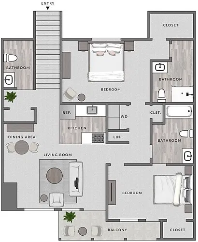 Floor plan B2 - 2X2