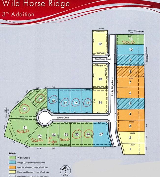 Map of Jakob Circle. Lot 19 