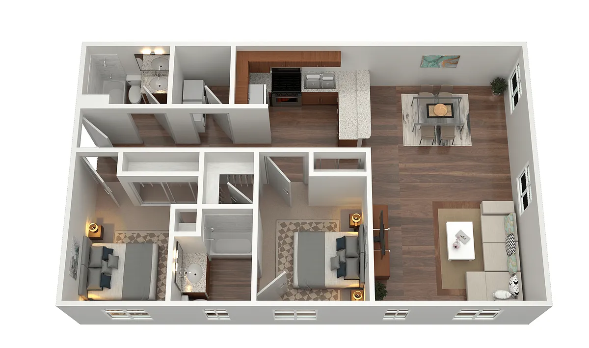 Floor plan 2X2 B