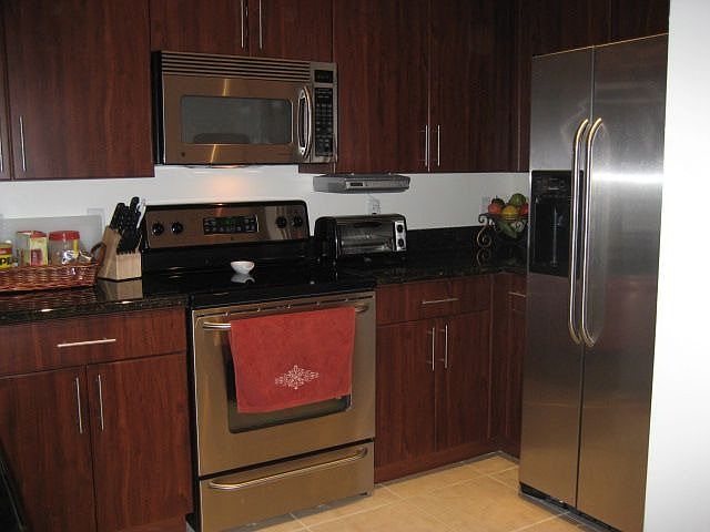 Kitchen with granite and stainless steel