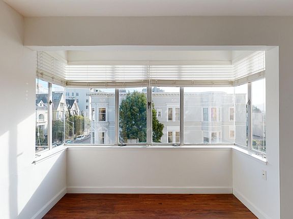 Expansive windows in living room