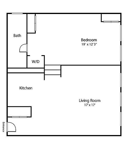 Floor plan 1 Bed/1 Bath