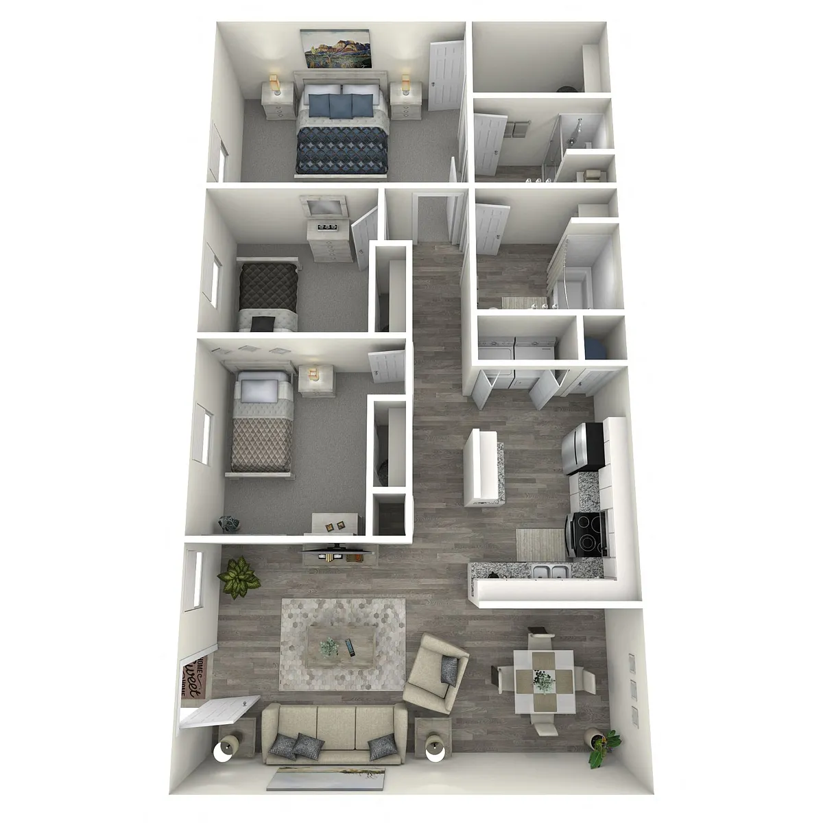 Floor plan 3 Bed 2 Bath