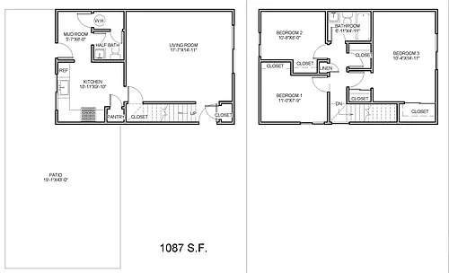 Floor plan 3x1.5TH