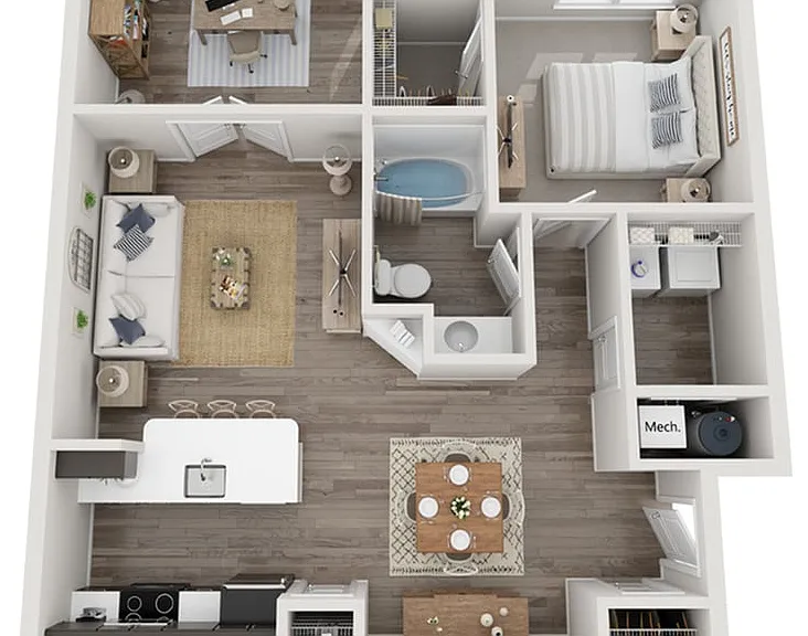 1 Bedroom | 1 Bath | 828 SF | Renovated 1 Bedroom | 1 Bath | 828 SF | Renovated