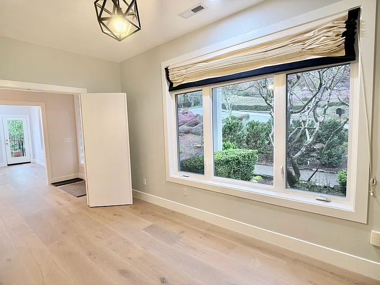 Beautifully framed views of the front yard.