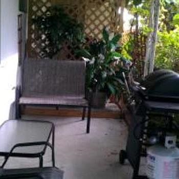 Porch sitting area & gas grill