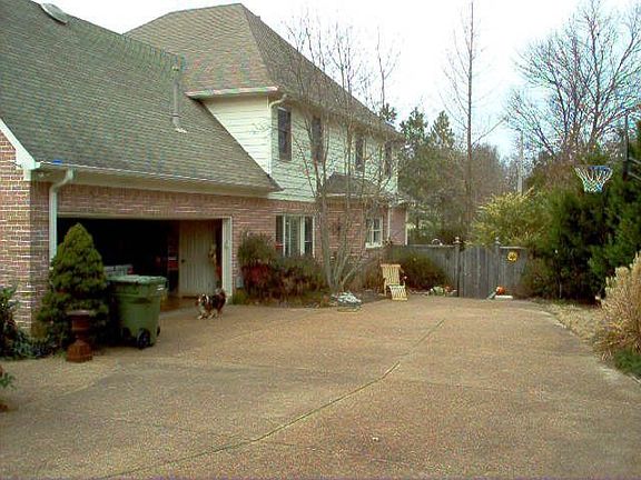 View of the side load garage..