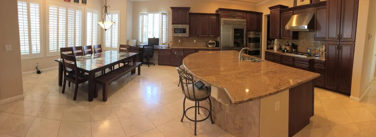 Panoramic shot of gourmet kitchen - 581 River Dee Pl