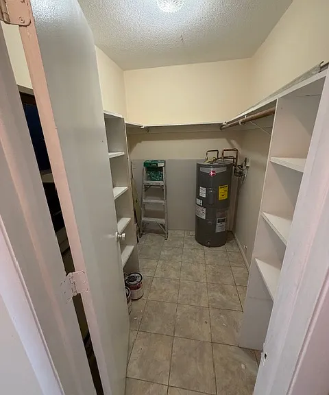 Walk in Closet, New Water Heater.