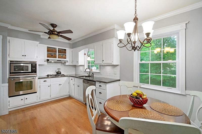 Kitchen corner with wooden worktop and … – License Images