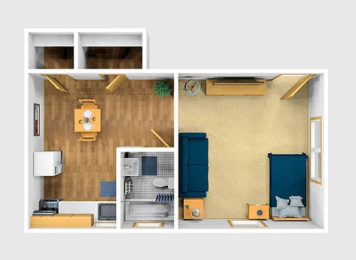 Floor plan Large Studio Apartment