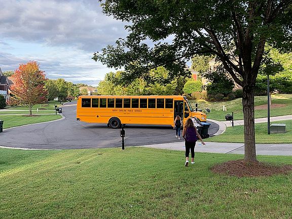 Front yard culdesac bus pick