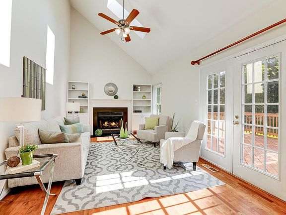 Family room opening to backyard and deck