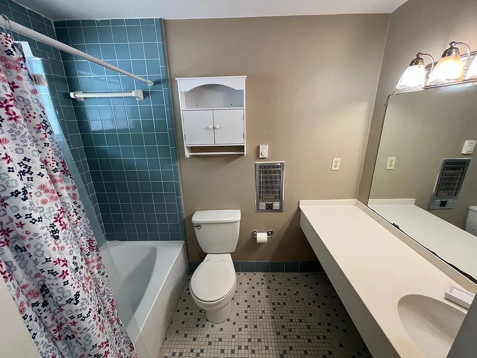 This is actually a different bathroom, but it is similar.