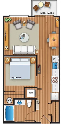 Floor plan Farmstead II 1x1 Open