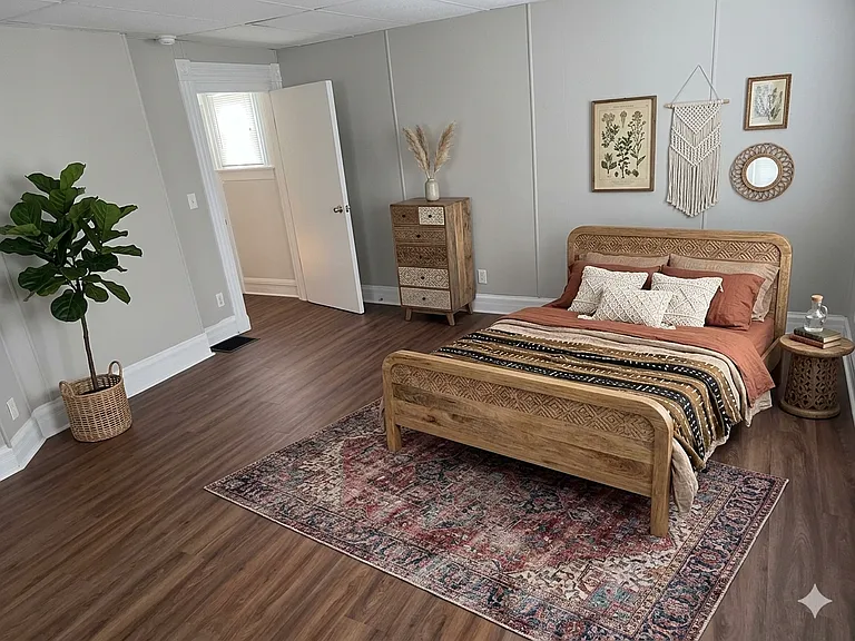 Bedroom one (virtual staging)