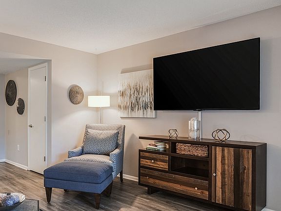 Living room with wood-designed flooring