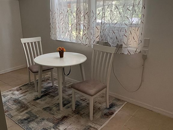 Breakfast table for two full view