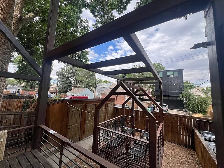 Back yard and swing
