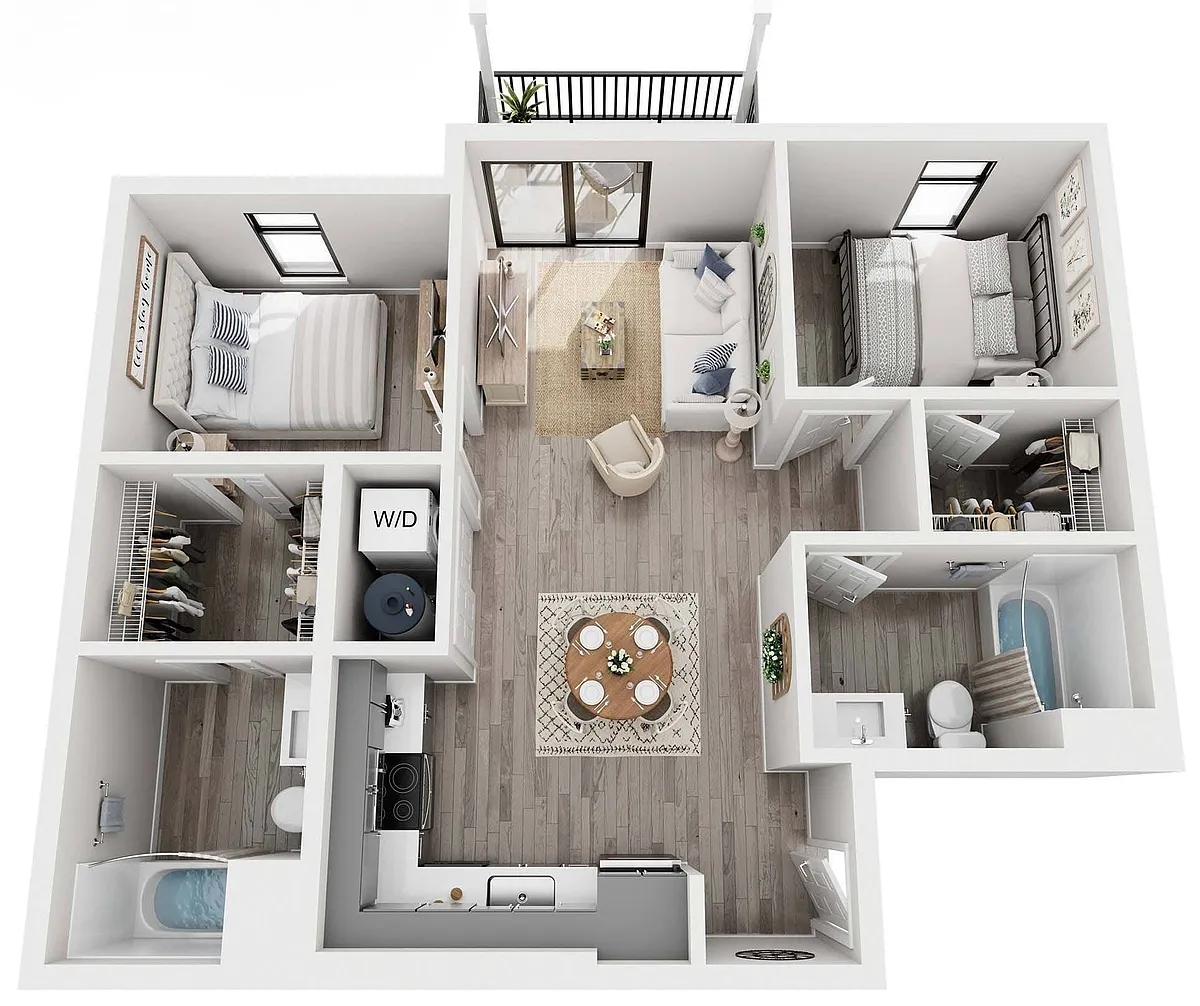 Floor plan 2X2 A