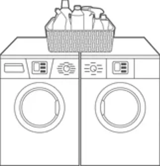 The first floor unit has its own washer and dryer and laundry area in the basement of the building (not shared.)
