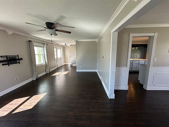 Front living room and dining room