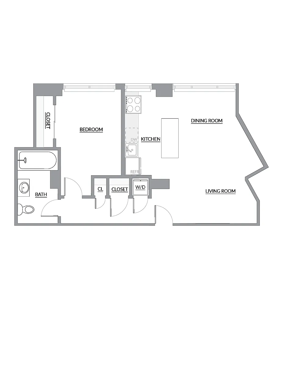 Floor plan One Bedroom D