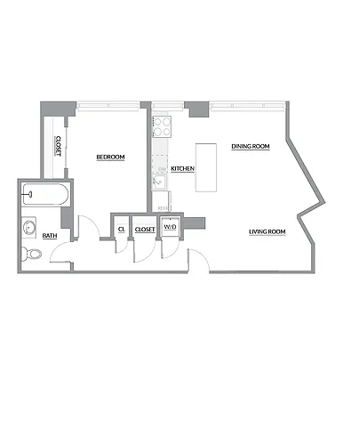 Floor plan One Bedroom D
