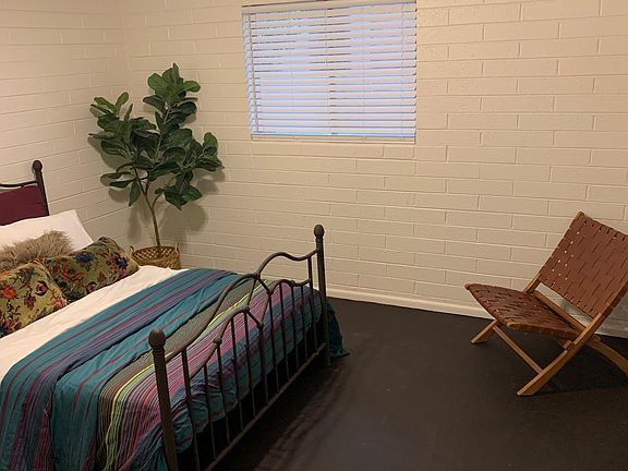 Bedroom, staged with full sized bed