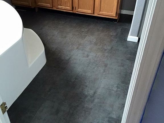 Flooring upgrade in bathroom