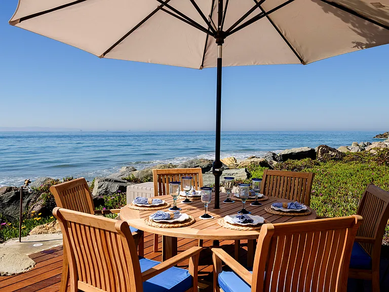 Oceanfront deck view