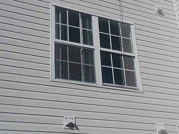 Back view of townhouse
