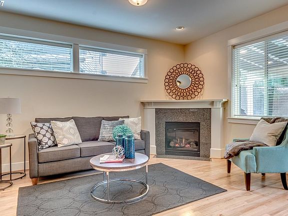 Living room with fabulous maple floors