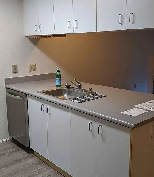 01 Kitchen counter open to living room