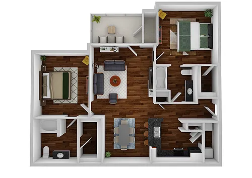 Floor plan B - Little Pigeon