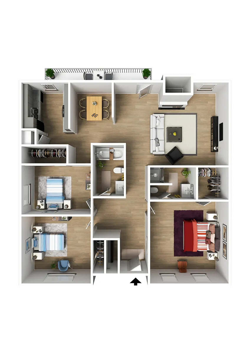 Floor plan UV 3x2 Renovated Cottage