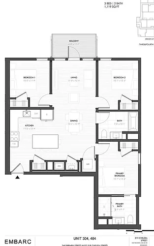 Floor plan 3 Bed 2 Bath Available Now