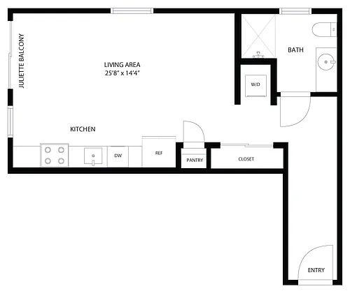 Floor plan Studio - S6
