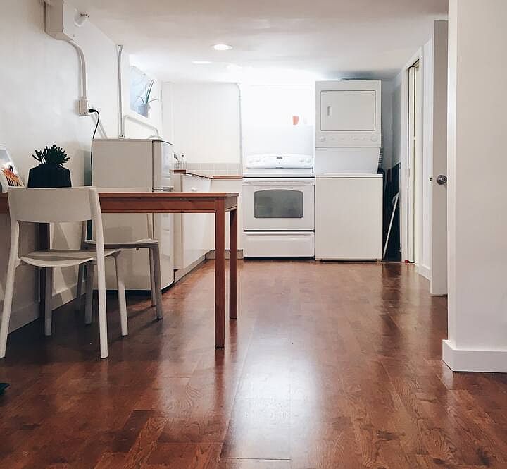Studio apartment in basement, with separate entrance.