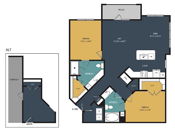 Floor plan B2D-ALT-G
