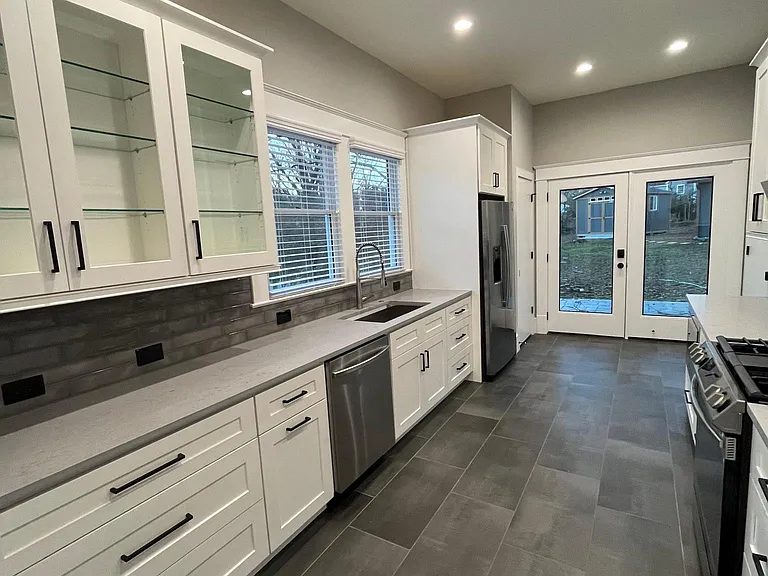 Spacious galley kitchen