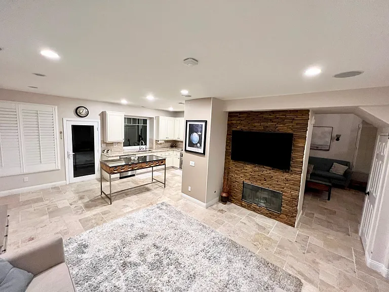 View of kitchen from family room
