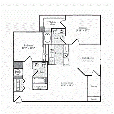 Floor plan 2 Bedrooms N