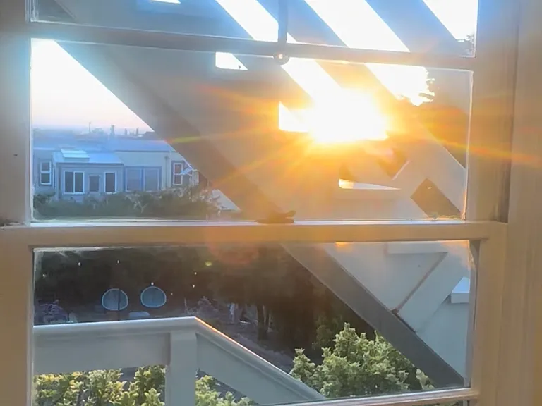 Peek of the sunset from your unit