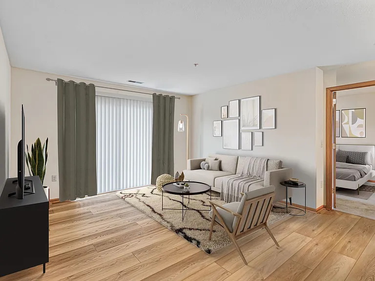 Two bedroom, two bath open concept