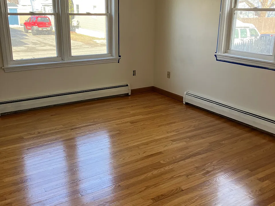 Hardwood floors in living room