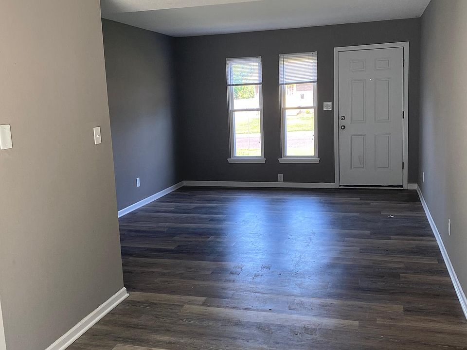 Living room, looking at front door