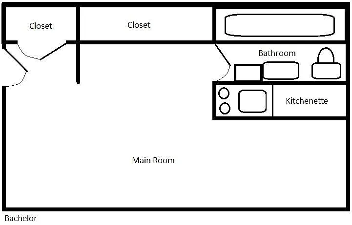 Floor plan Super Cool JR Studio